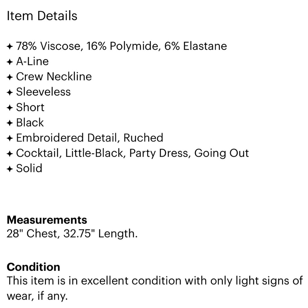 DVF Cocktail Black Dress Size 4 - Picture 6 of 10